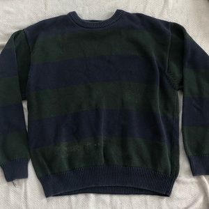 Green and Blue Striped Sweater